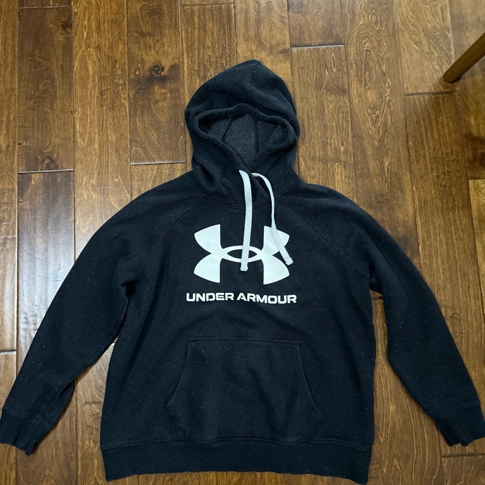 Under Armour Black Sweatshirt with White Logo
